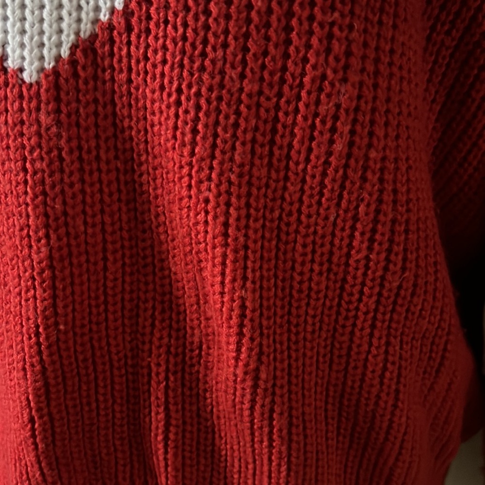 Block Color Cable Knit Sweater - Picture 6 of 9